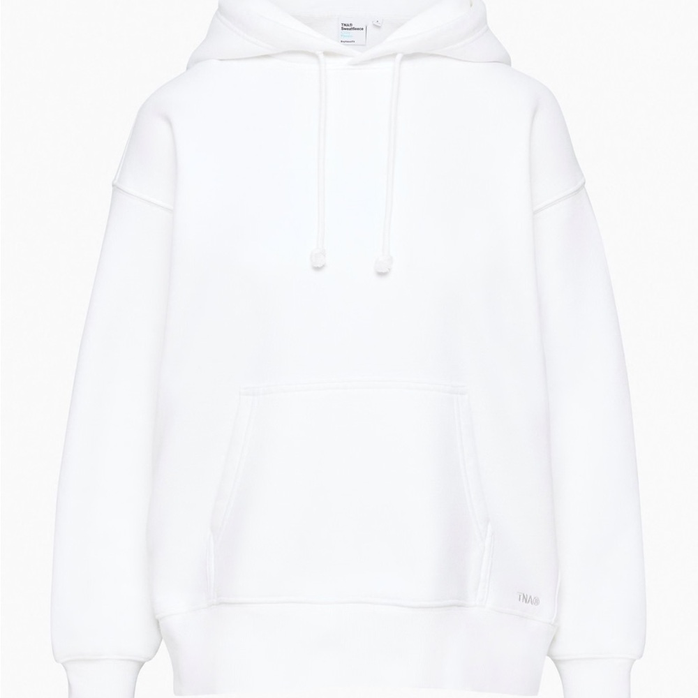 TNA Aritzia Sweatfleece Hoodie in White